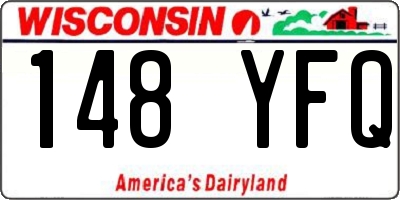 WI license plate 148YFQ