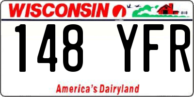 WI license plate 148YFR