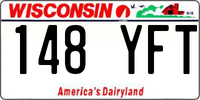 WI license plate 148YFT