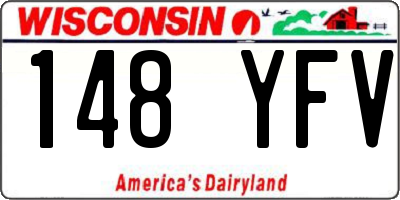 WI license plate 148YFV
