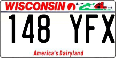 WI license plate 148YFX