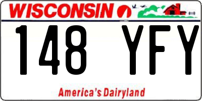 WI license plate 148YFY
