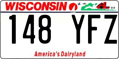 WI license plate 148YFZ