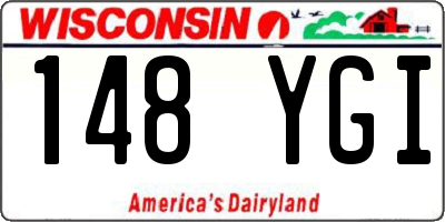 WI license plate 148YGI
