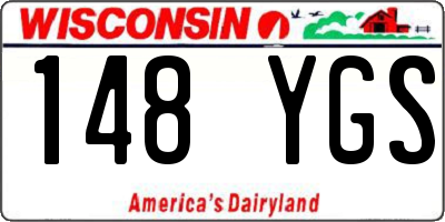 WI license plate 148YGS