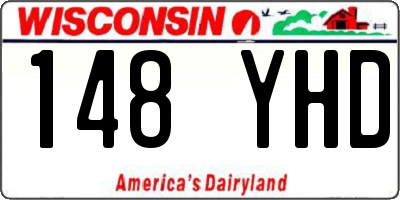 WI license plate 148YHD