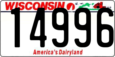 WI license plate 14996