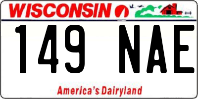 WI license plate 149NAE