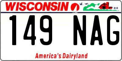 WI license plate 149NAG