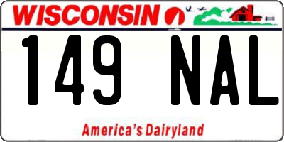 WI license plate 149NAL