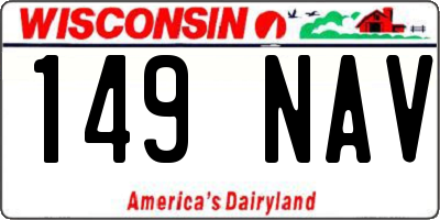 WI license plate 149NAV