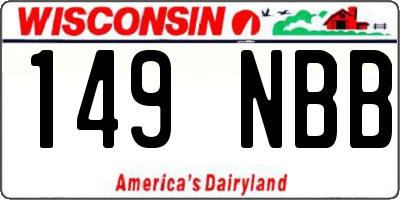 WI license plate 149NBB