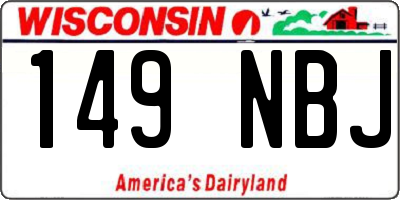 WI license plate 149NBJ