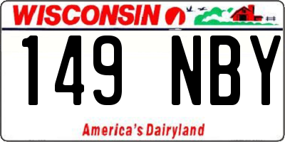 WI license plate 149NBY