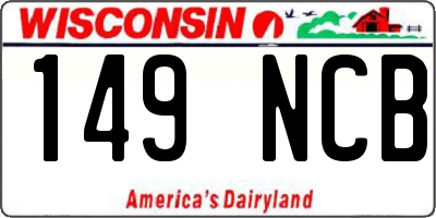 WI license plate 149NCB