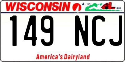 WI license plate 149NCJ