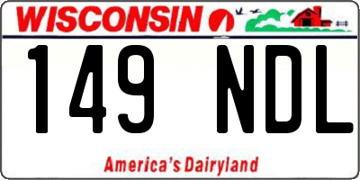 WI license plate 149NDL