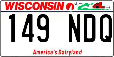 WI license plate 149NDQ