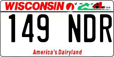 WI license plate 149NDR