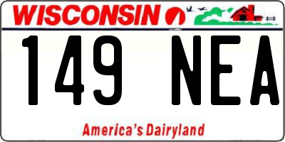 WI license plate 149NEA