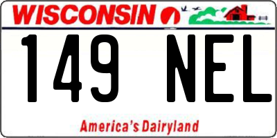 WI license plate 149NEL
