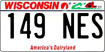 WI license plate 149NES
