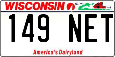 WI license plate 149NET