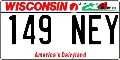WI license plate 149NEY