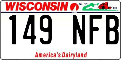 WI license plate 149NFB