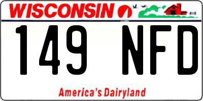 WI license plate 149NFD