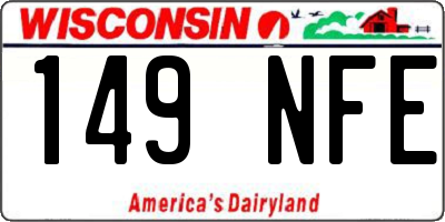 WI license plate 149NFE