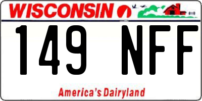 WI license plate 149NFF