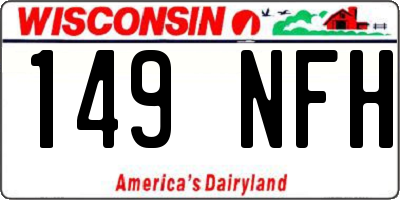 WI license plate 149NFH