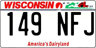 WI license plate 149NFJ