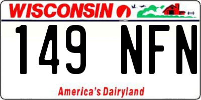 WI license plate 149NFN