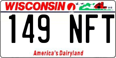 WI license plate 149NFT