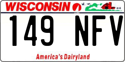 WI license plate 149NFV