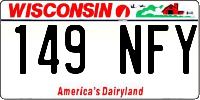 WI license plate 149NFY