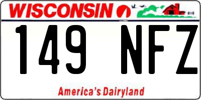 WI license plate 149NFZ