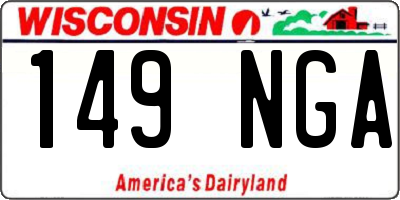WI license plate 149NGA