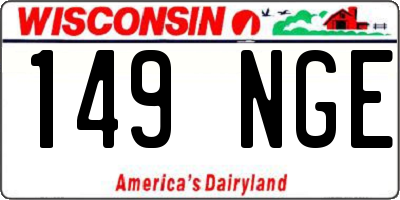 WI license plate 149NGE
