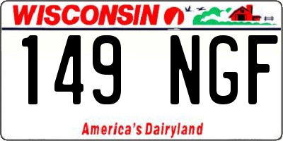 WI license plate 149NGF