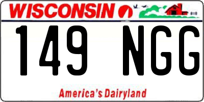 WI license plate 149NGG