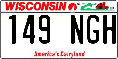WI license plate 149NGH