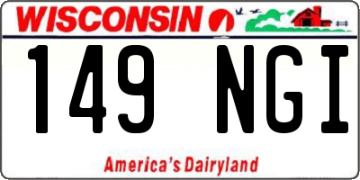 WI license plate 149NGI