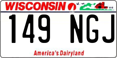 WI license plate 149NGJ