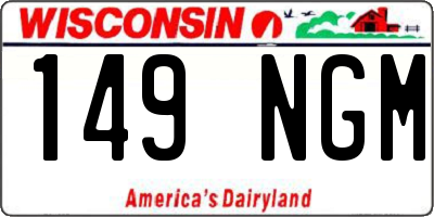 WI license plate 149NGM