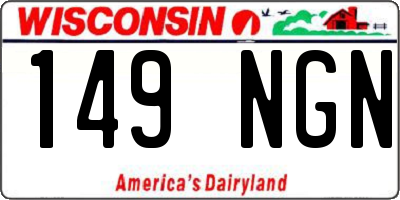 WI license plate 149NGN