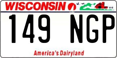 WI license plate 149NGP