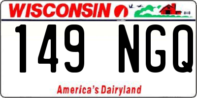 WI license plate 149NGQ